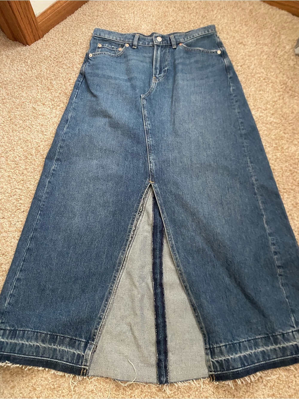 Gap long denim skirt